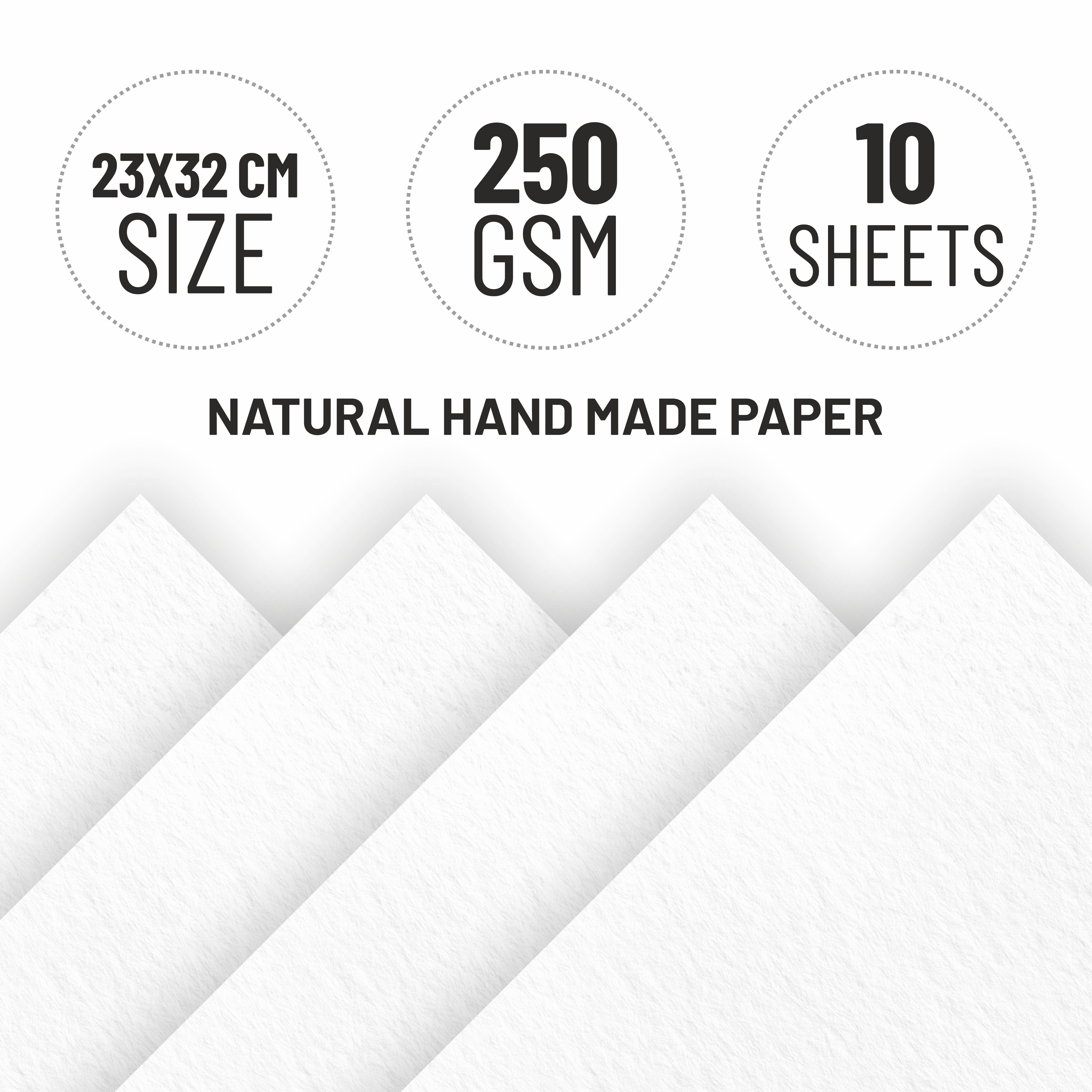 Anupam Handmade Watercolour Book - 100% Cotton Rag-250 Gsm Cold Pressed Paper-10 sheets